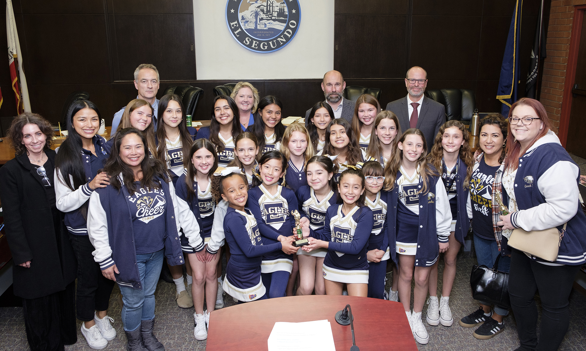 City Council and Members of El Segundo Eagles Youth Football and Cheer