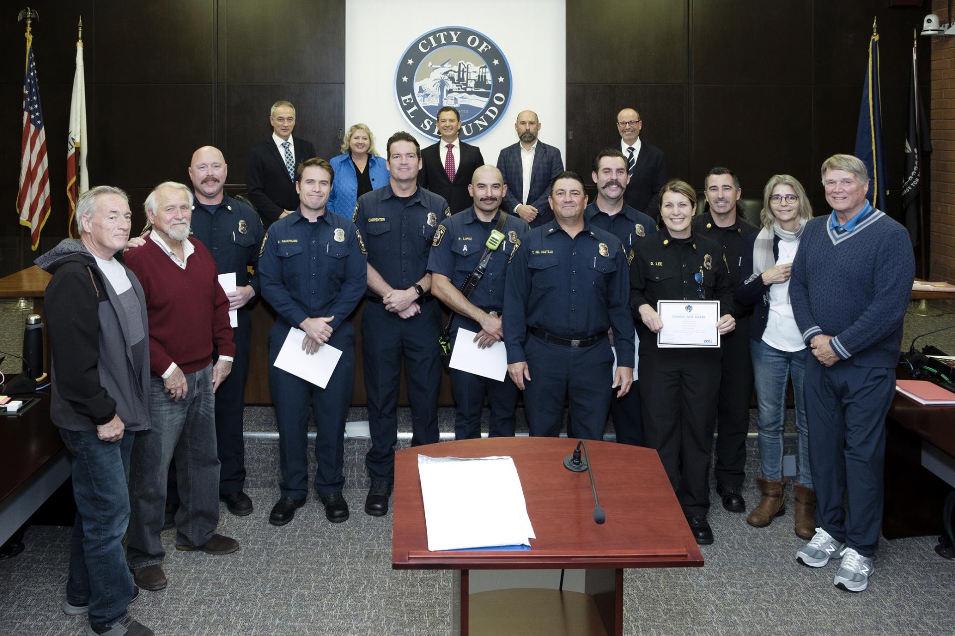 Members of ESFD and City Council