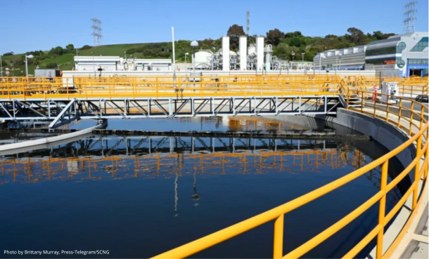 2021 photo of secondary clarifier tanks at Hyperion, photo by Brittany Murray, Press-Telegram/SCNG