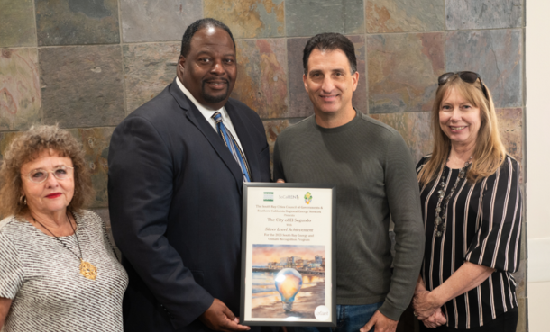 City Staff accepting Silver Level Award for 2023 Climate Recognition Program