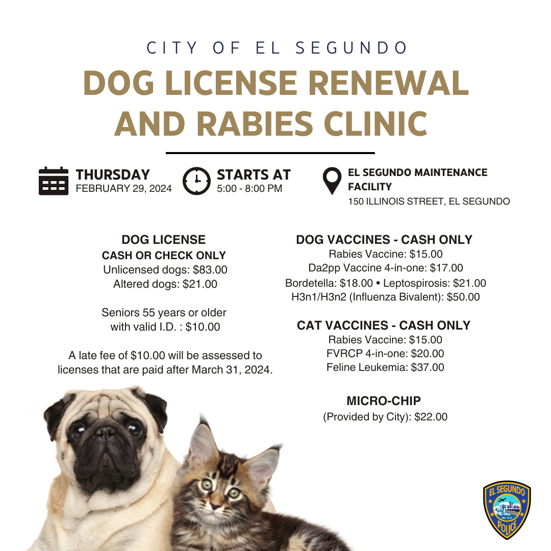 dog license renewal and rabies clinic