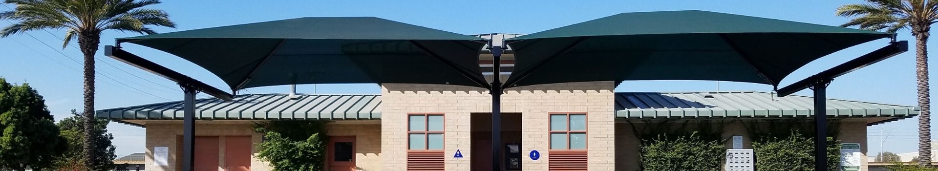 Shade structures at park